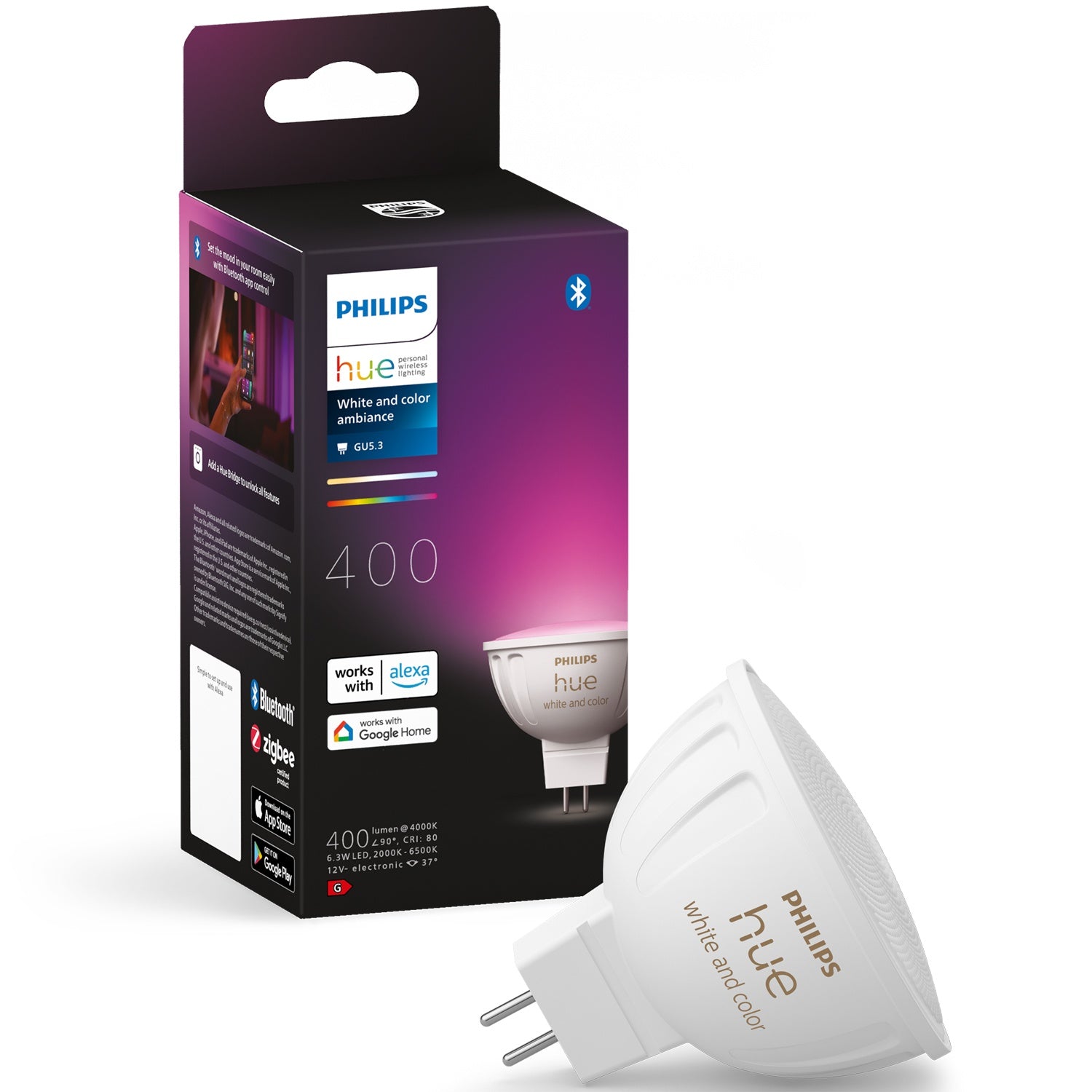 Hue White Color Ambiance GU5.3 MR16 12V 400lm 1-pack