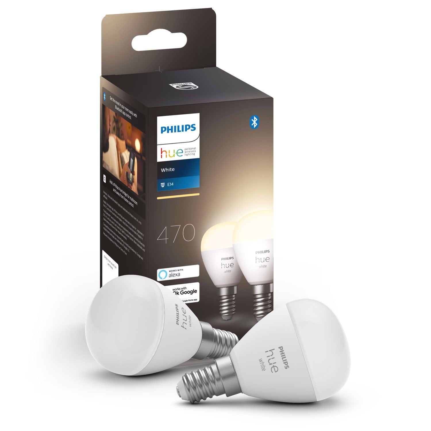 Hue White E14 P45 Globe 2-pack