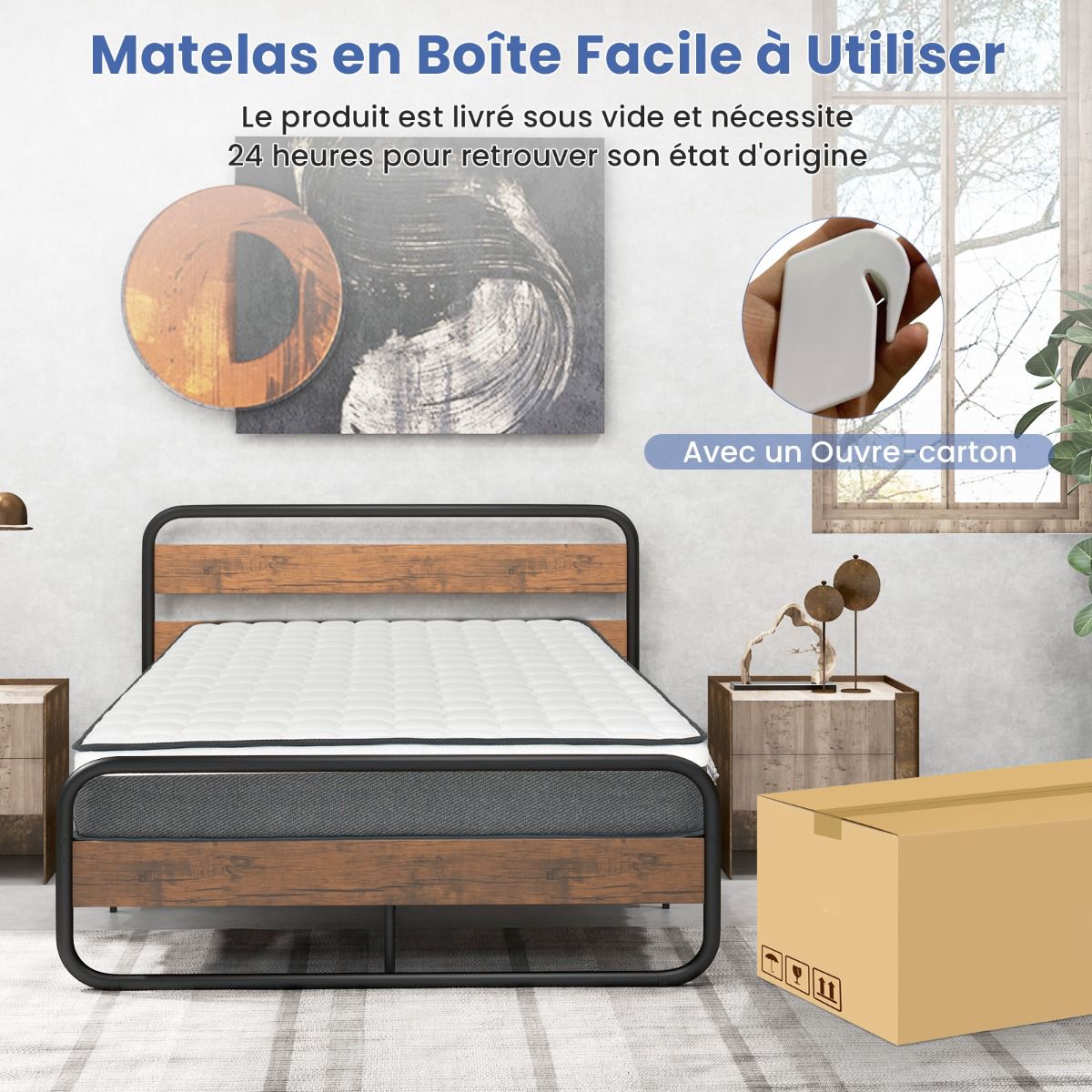 Hybrid Pocket Spring Mattress 200x140x22 cm, H3