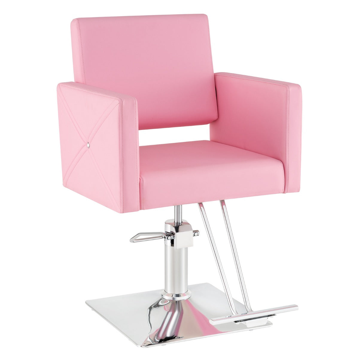 Hydraulic Salon Chair, Adjustable, Pink, 360 Swivel