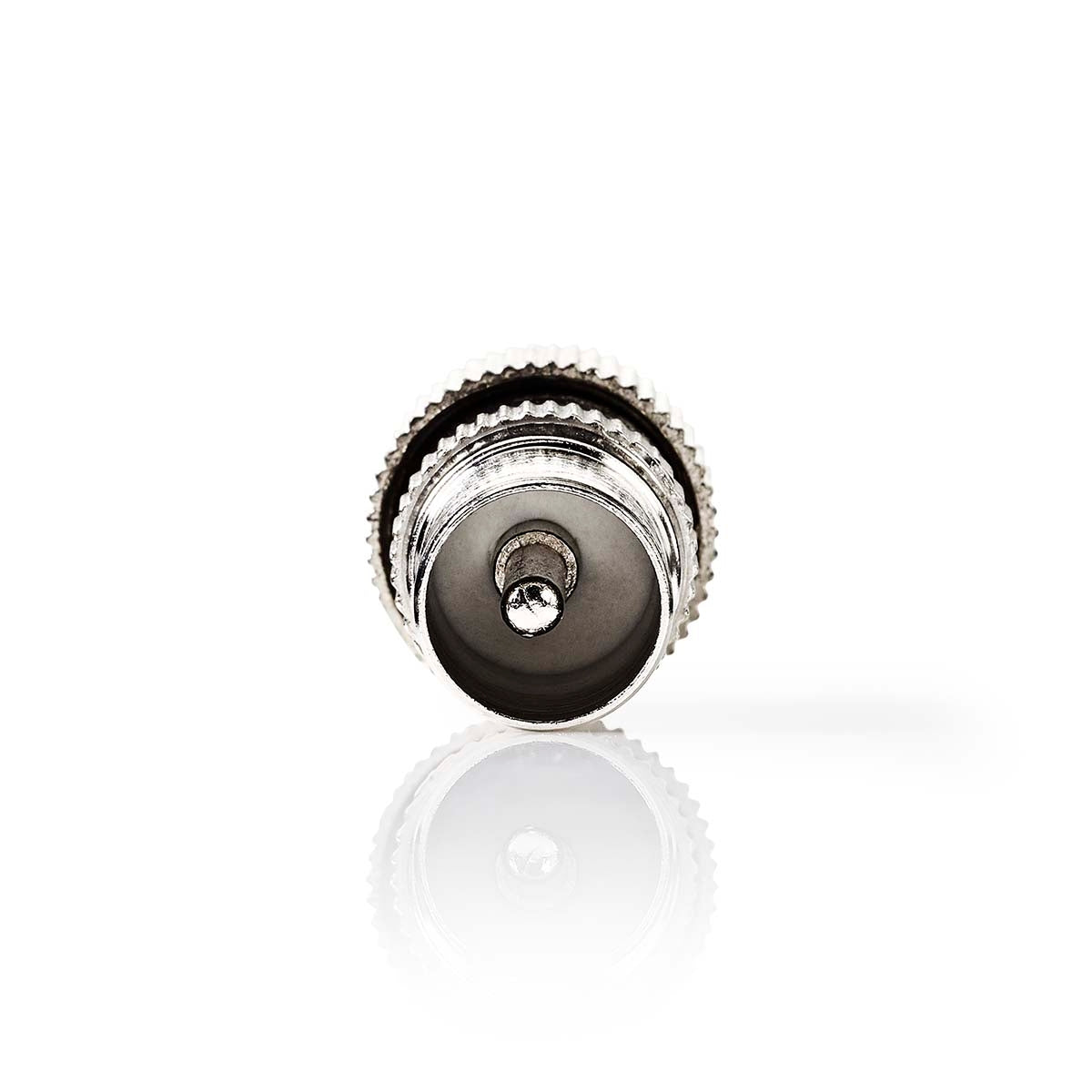 IEC (Coax) Connector | Straight | Male | Nickel Plated | 75 Ohm | Screw | Cable input diameter: 7.0 mm | Metal | Silver | 2 pcs | Box