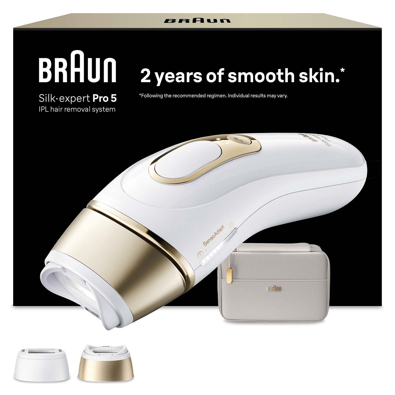 IPL Hair Removal Device, Home Use, 2 Heads, Long-Lasting Results