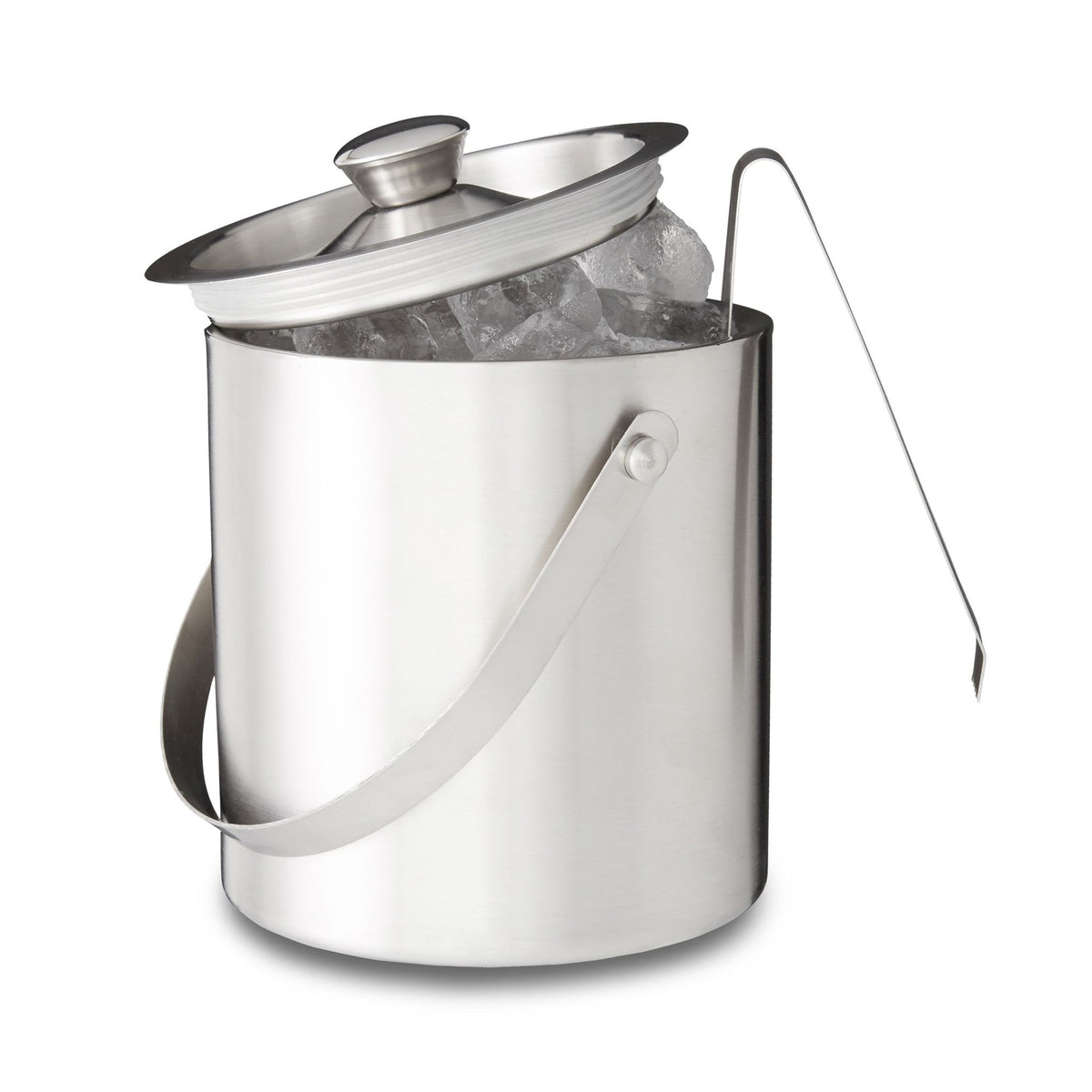 Ice Bucket 1.5 Liter Closing with Lid and Tongs, Ice Cube Container Wine Cooler