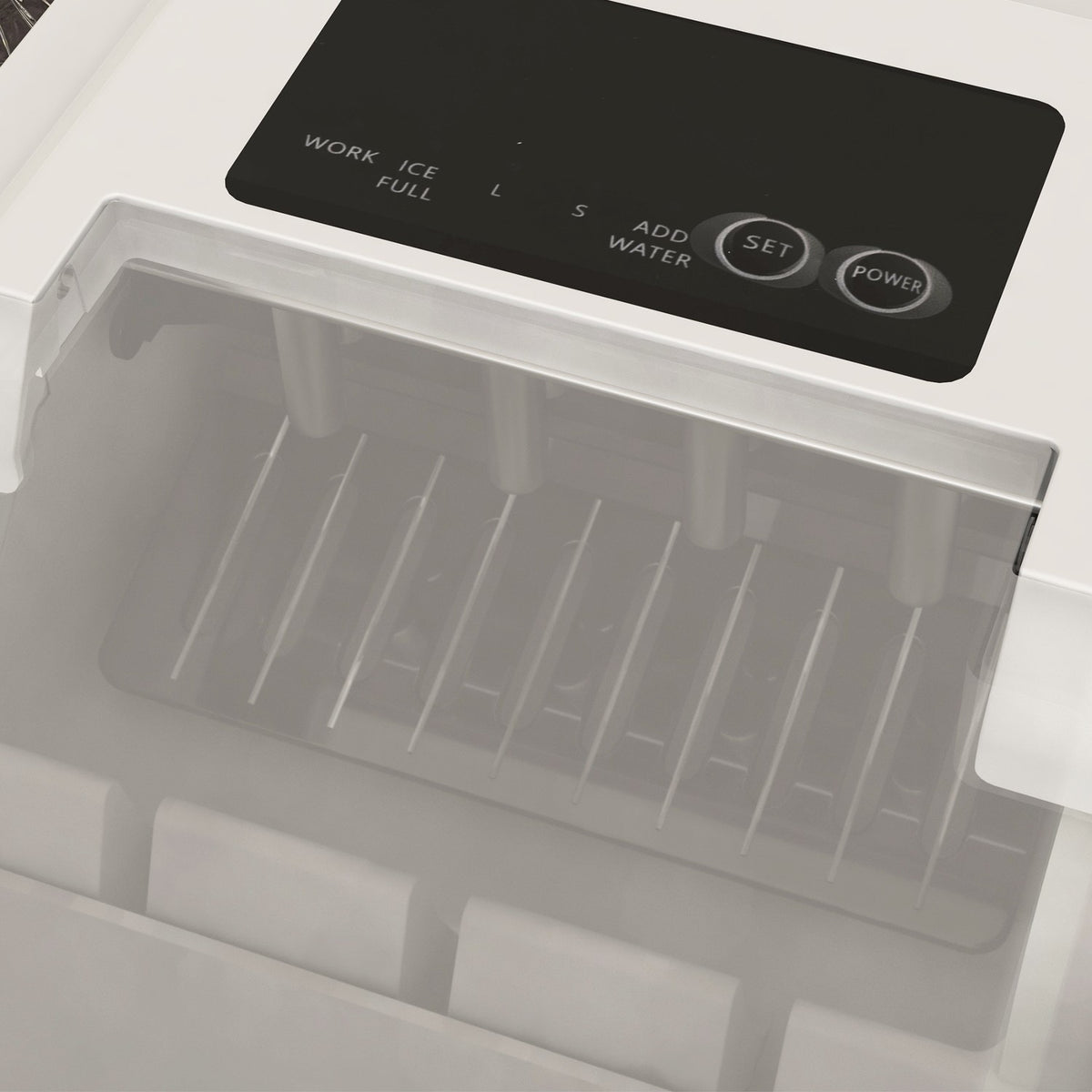 Ice Cube Machine Ice Maker 9 Cubes Ready In 6-13 Minutes, 12 Kg In 24 Hours, Self-Cleaning Ice Cube Maker With Shovel, White