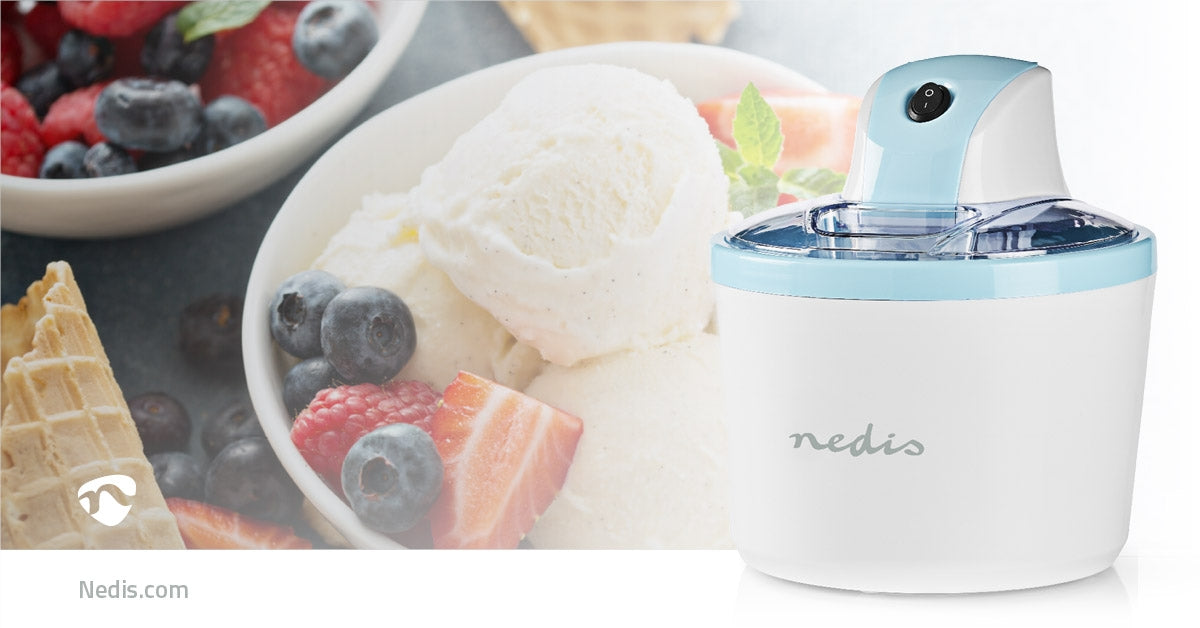 Ice cream machine | 1.2 l | Blue / White | Aluminum / Plastic