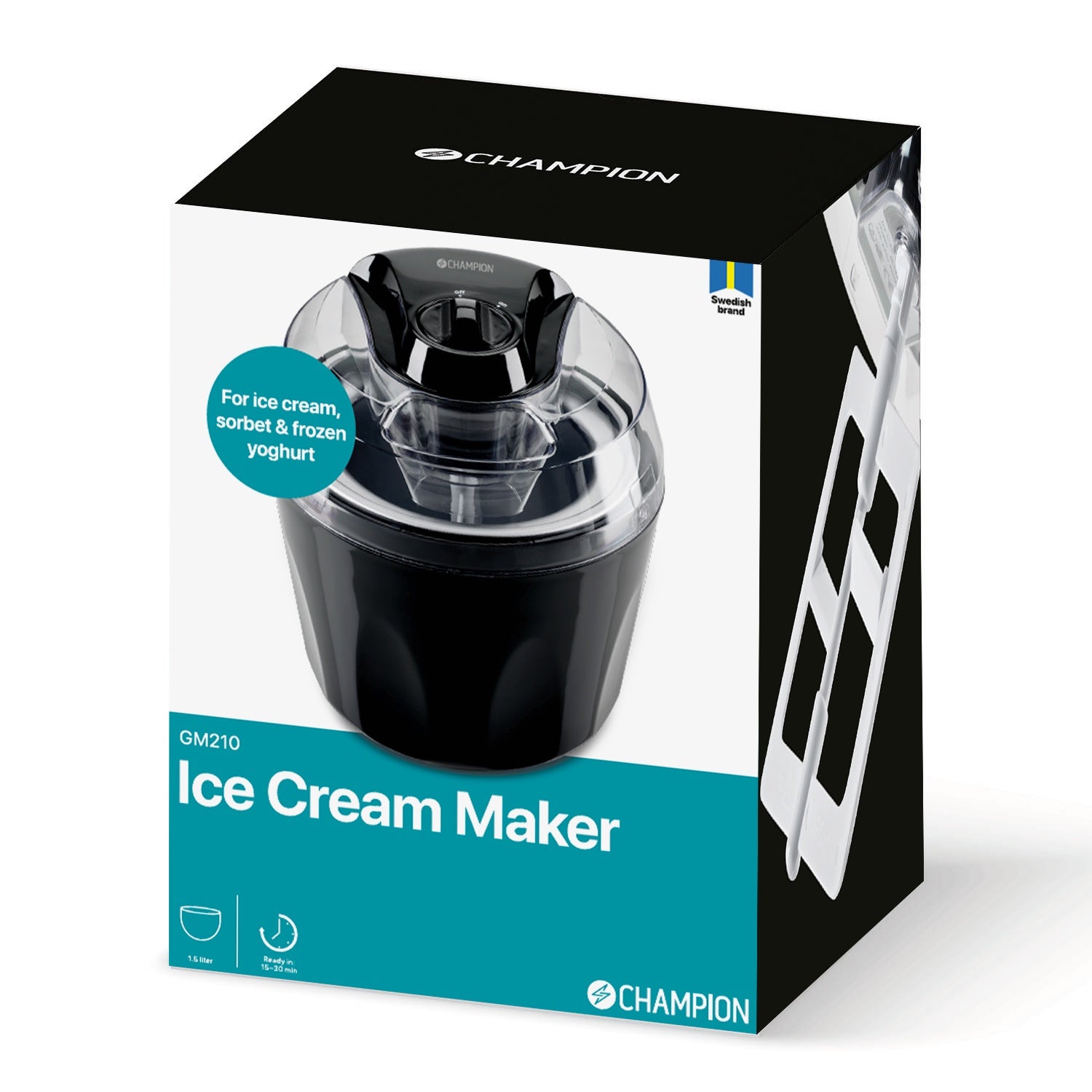 Ice cream maker 1.5L GM210 Black