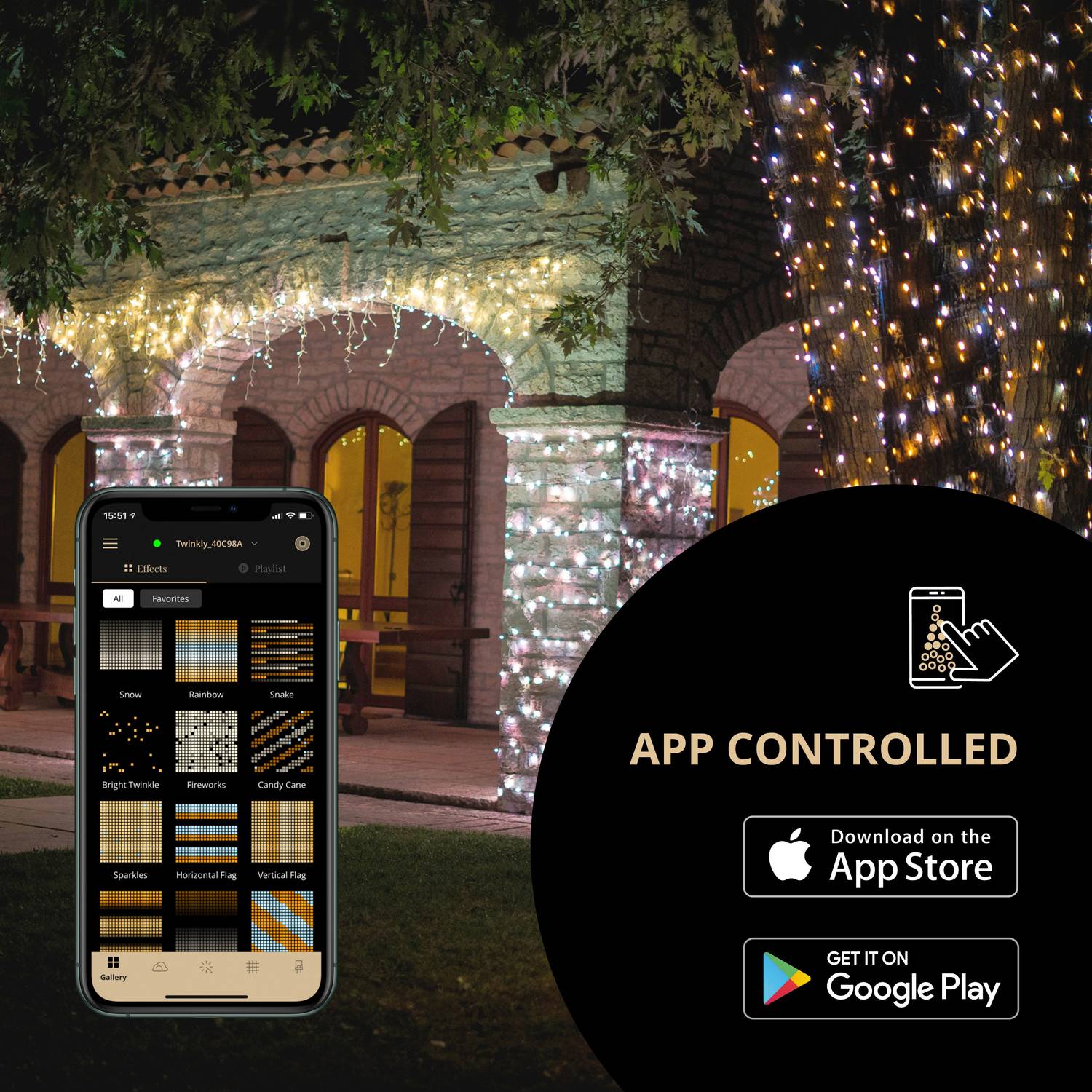 Icicle 190 AWW LEDs Gen.II IP44 Gold Edition