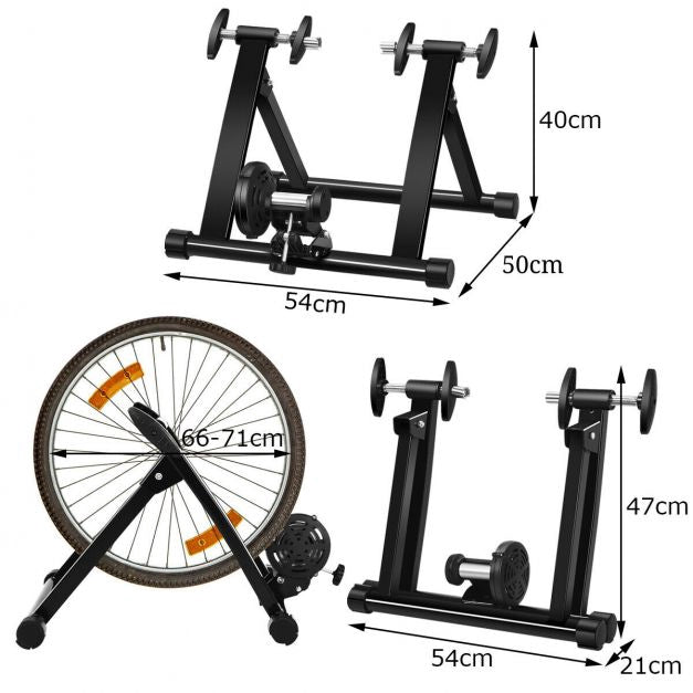 Indoor Bike Trainer Stand, 8-Level Magnetic Resistance, Foldable