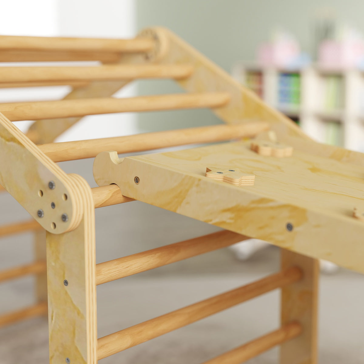 Indoor Climbing Set for Toddlers – 9-in-1 Wooden Play Gym