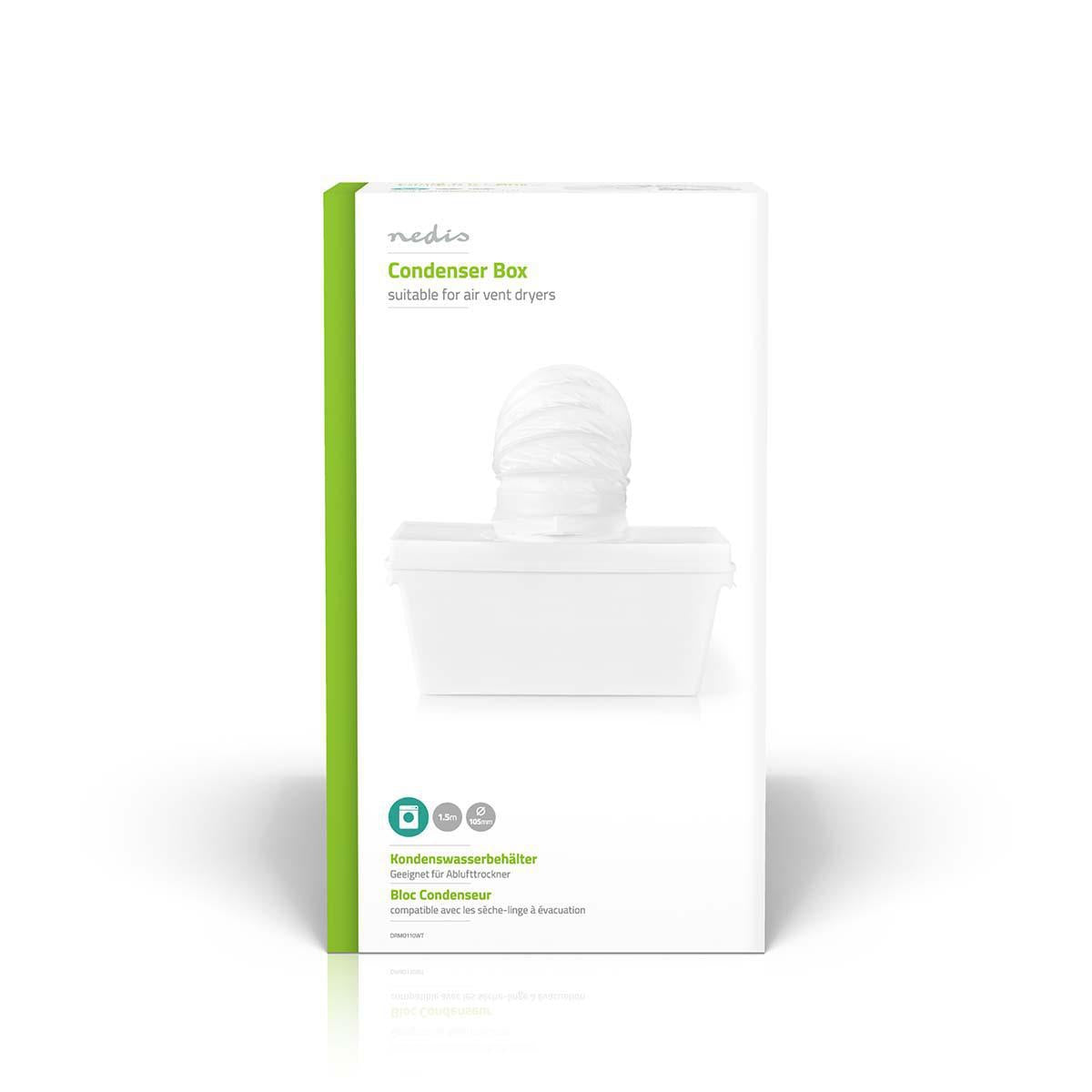 Indoor Condensation Box | Fits: Tumble Dryers | 5 l | 1.5 m | 105 mm | White