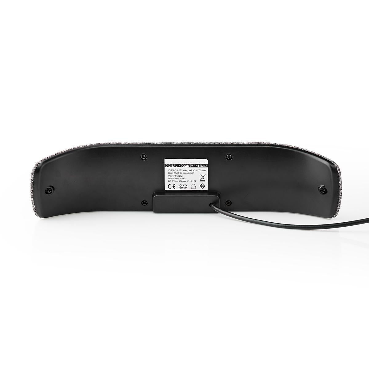 Indoor antenna | Active | UHF | Reception area: 0-25 km | LTE700 | Gain: 28 dB | ABS / Fabric | Gray