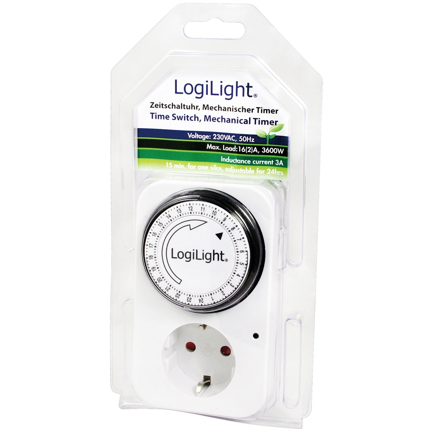 Indoor timer 24h mechanical 16A