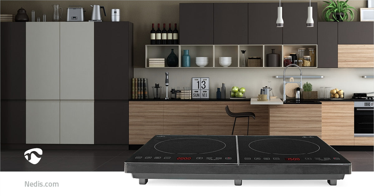 Induction Cooker | Cooking zones: 2 | 3500 W | Overheating protection | Black | Timer | Turbo action | Child lock