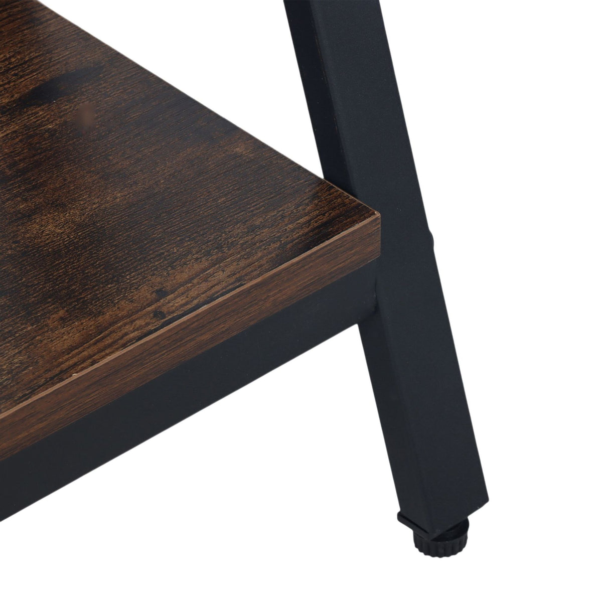 Industrial Console Table, 2-Tier, Metal Frame
