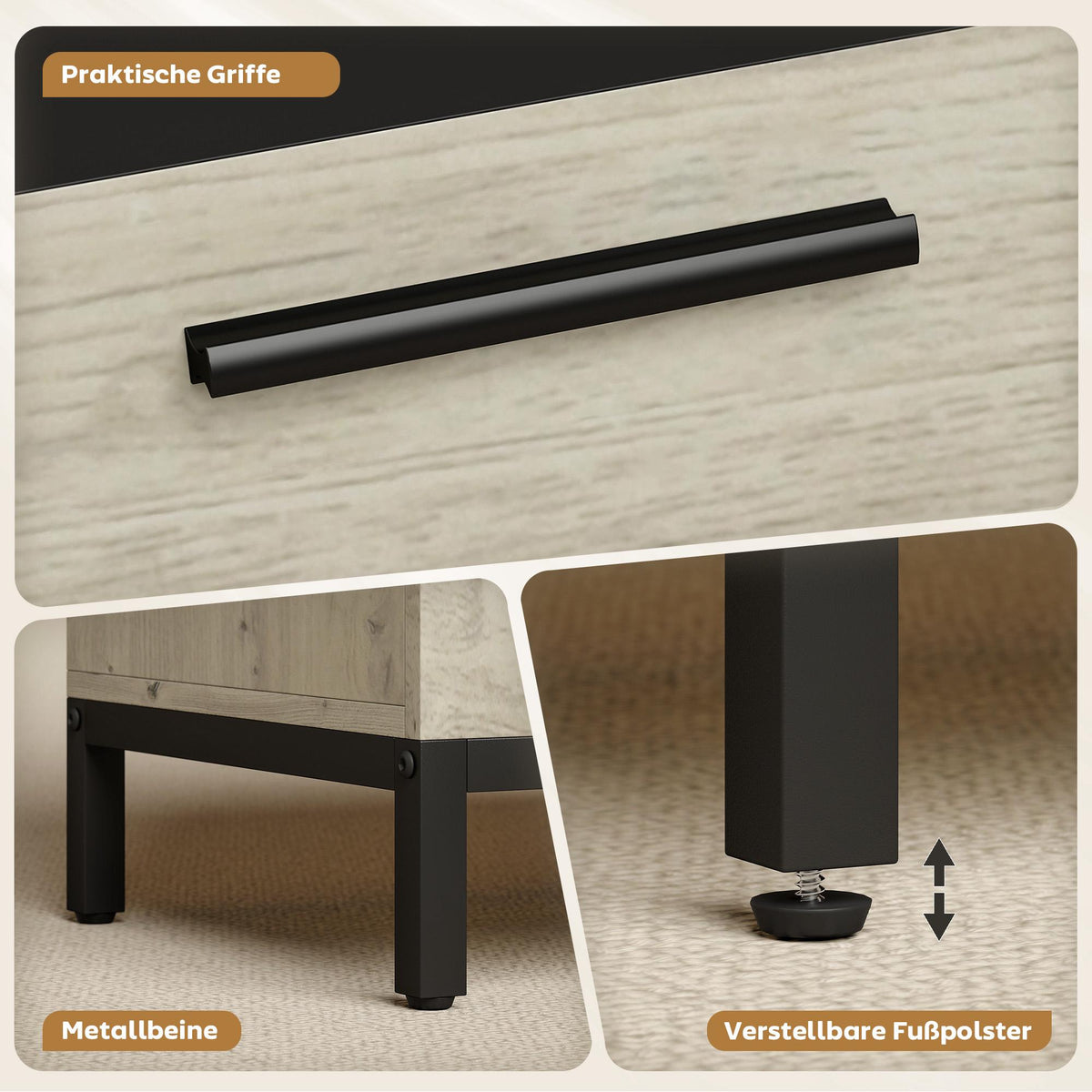 Industrial Secretary Desk with Shelves, 100 cm Wood