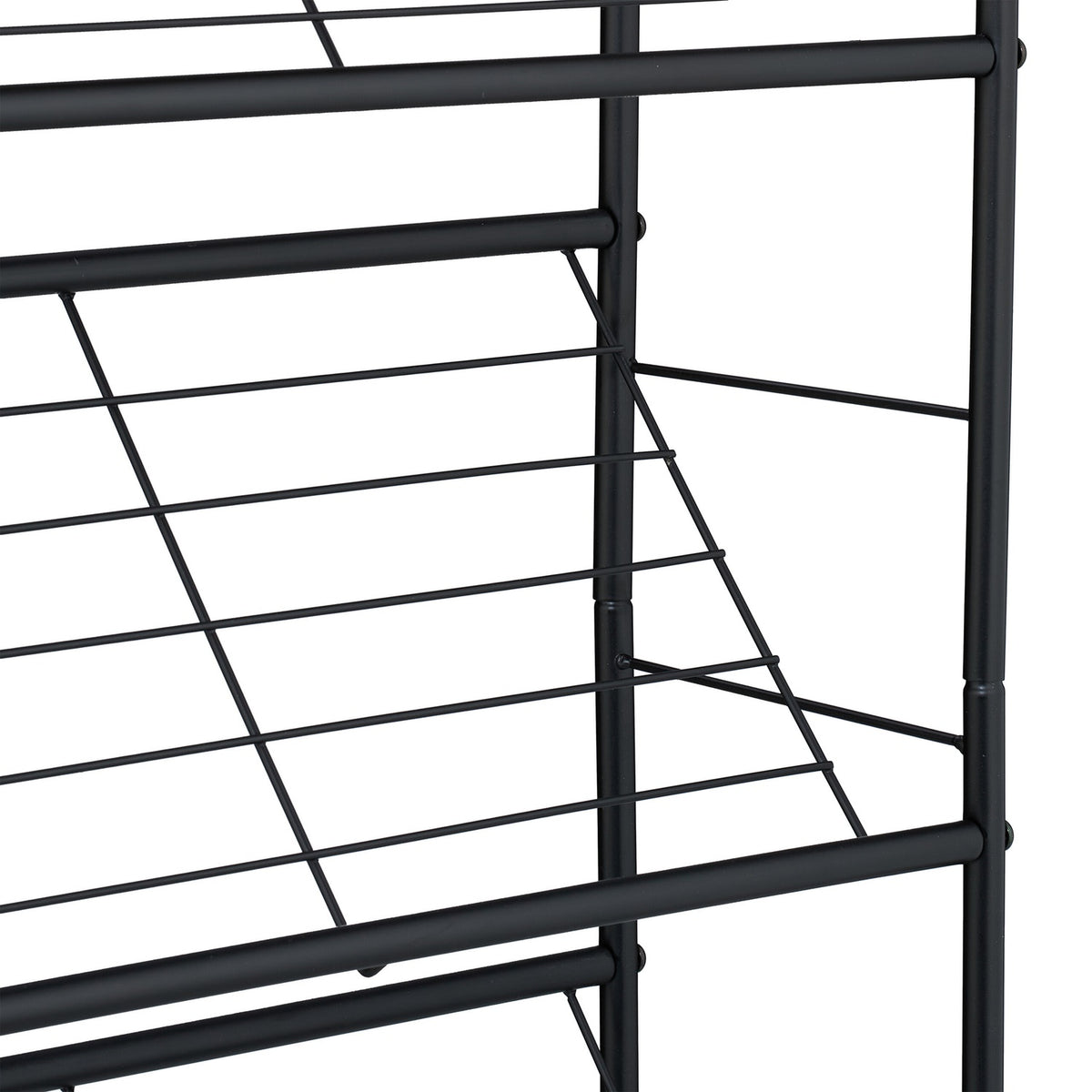 Industrial Shoe Rack, 3-Tier Metal Shelves, 9 Pairs