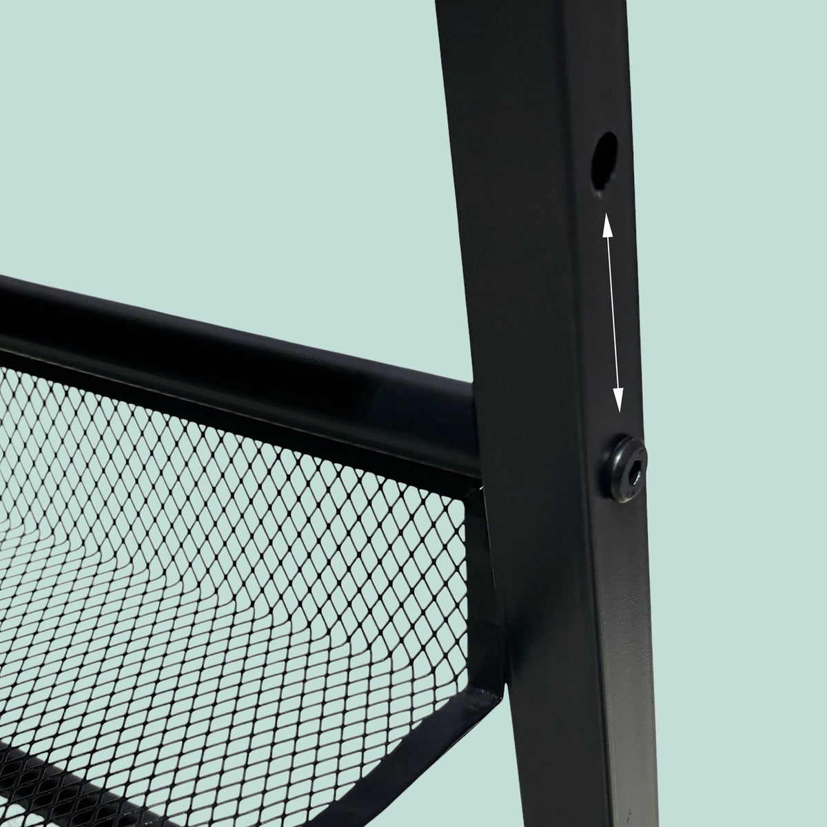 Industrial Shoe Rack – Iron Shelves, Wood-Effect Top