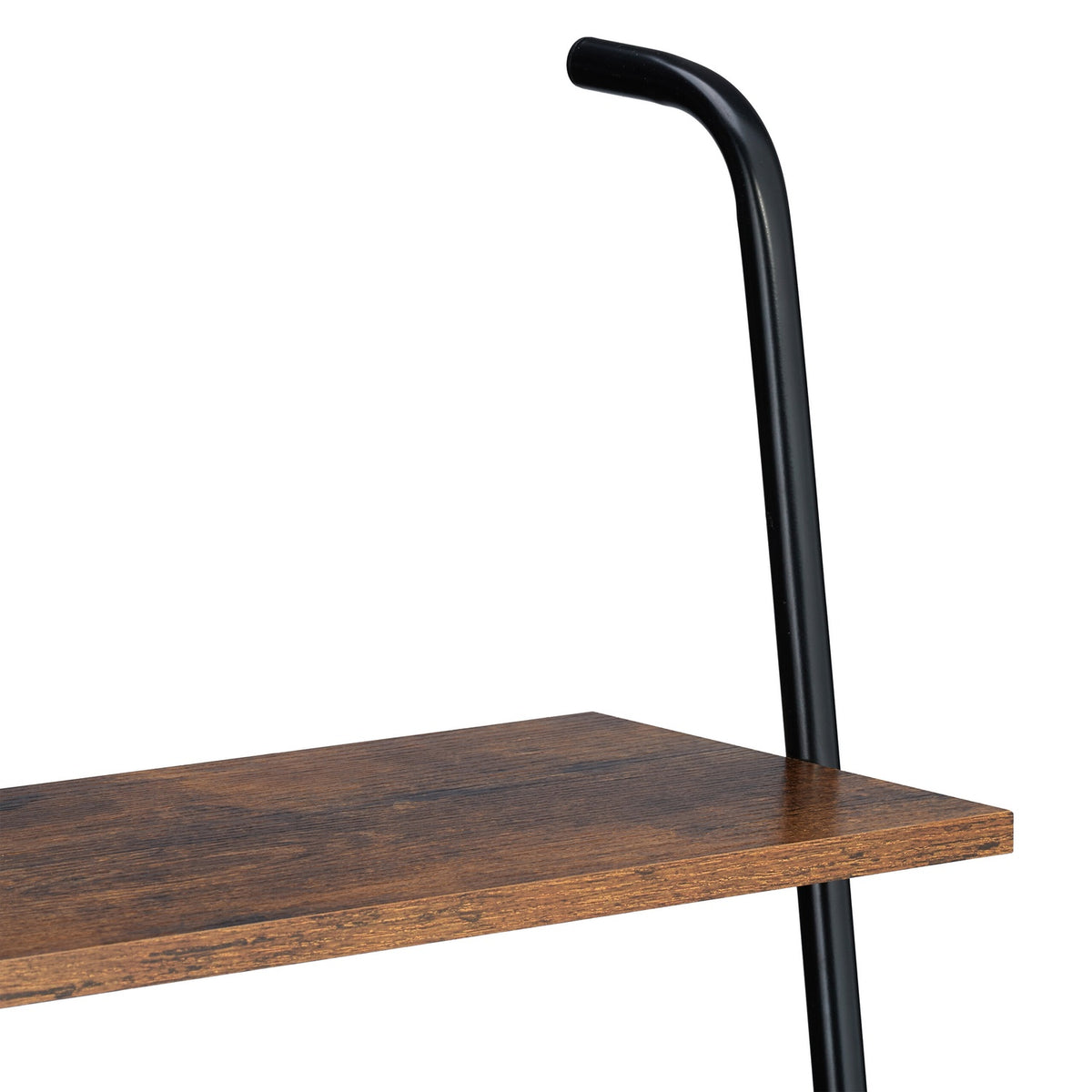 Industrial Towel Ladder Rack with Shelf, 4 Rungs