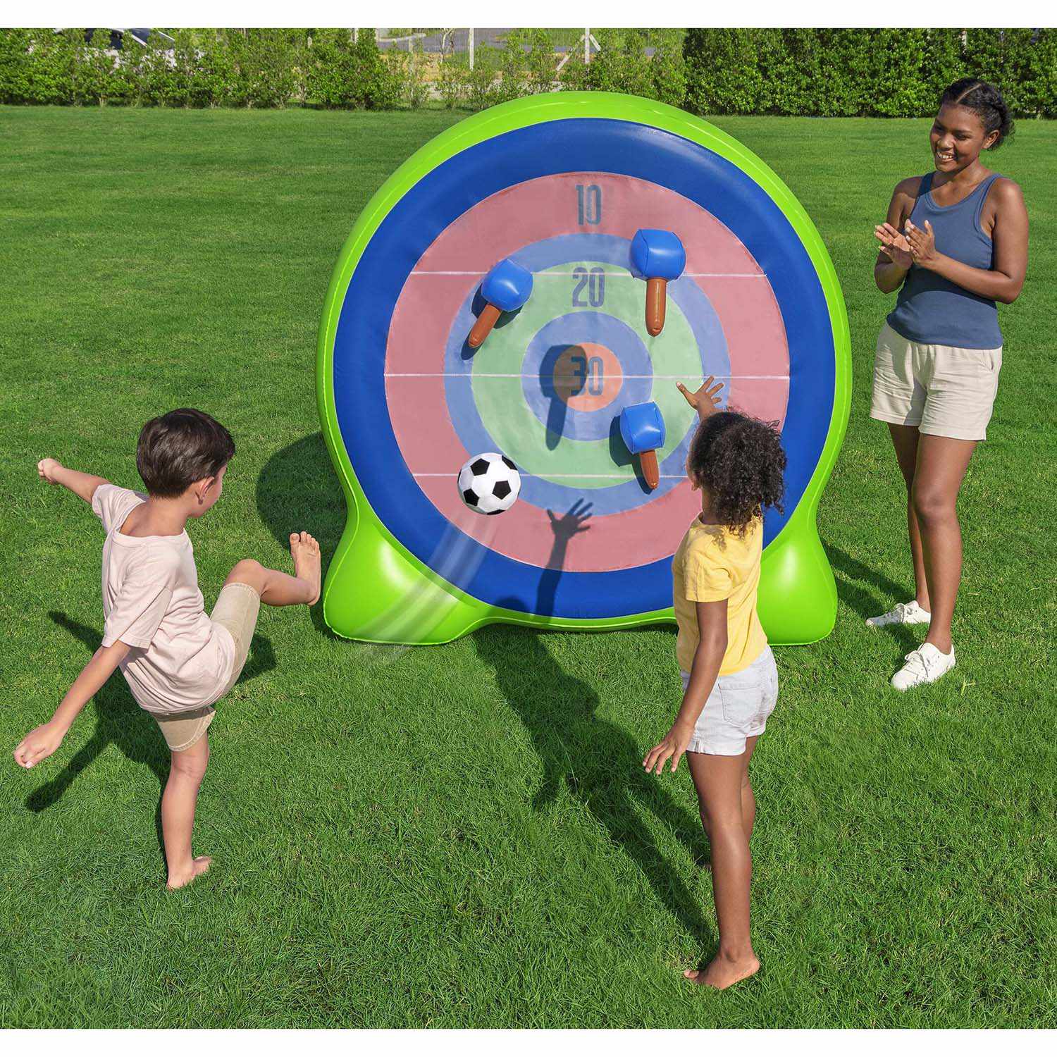 Inflatable Backyard Target Game with Balls & Axes