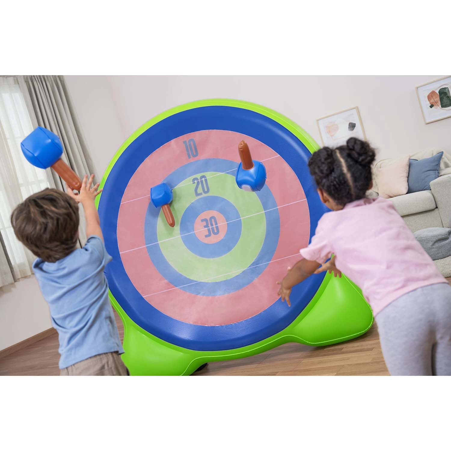 Inflatable Backyard Target Game with Balls & Axes