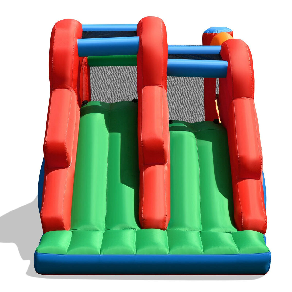 Inflatable Bounce House, 3-in-1 Dual Slide, No Blower