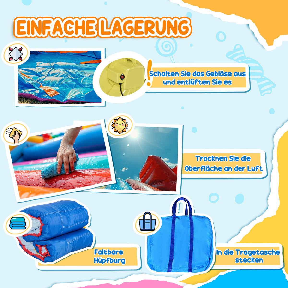 Inflatable Bouncy Castle Water Park With Blower Bouncy Castle With Water Slide Basketball Hoop Inflatable Water Play Center For Ages 3 And Up Trampoline