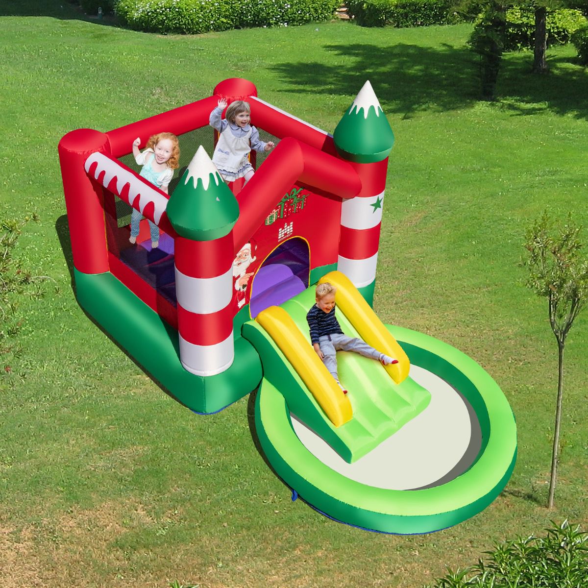 Inflatable Bouncy Castle With Slide, Blower, 390x210x220 cm