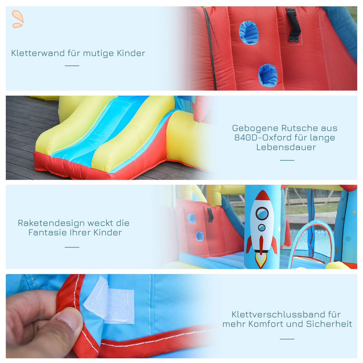 Inflatable Bouncy Castle With Water Slide Blower For 4 Children Xxl Jumping Castle For 3-10 Years Water Park 330 X 265 X 185 Cm