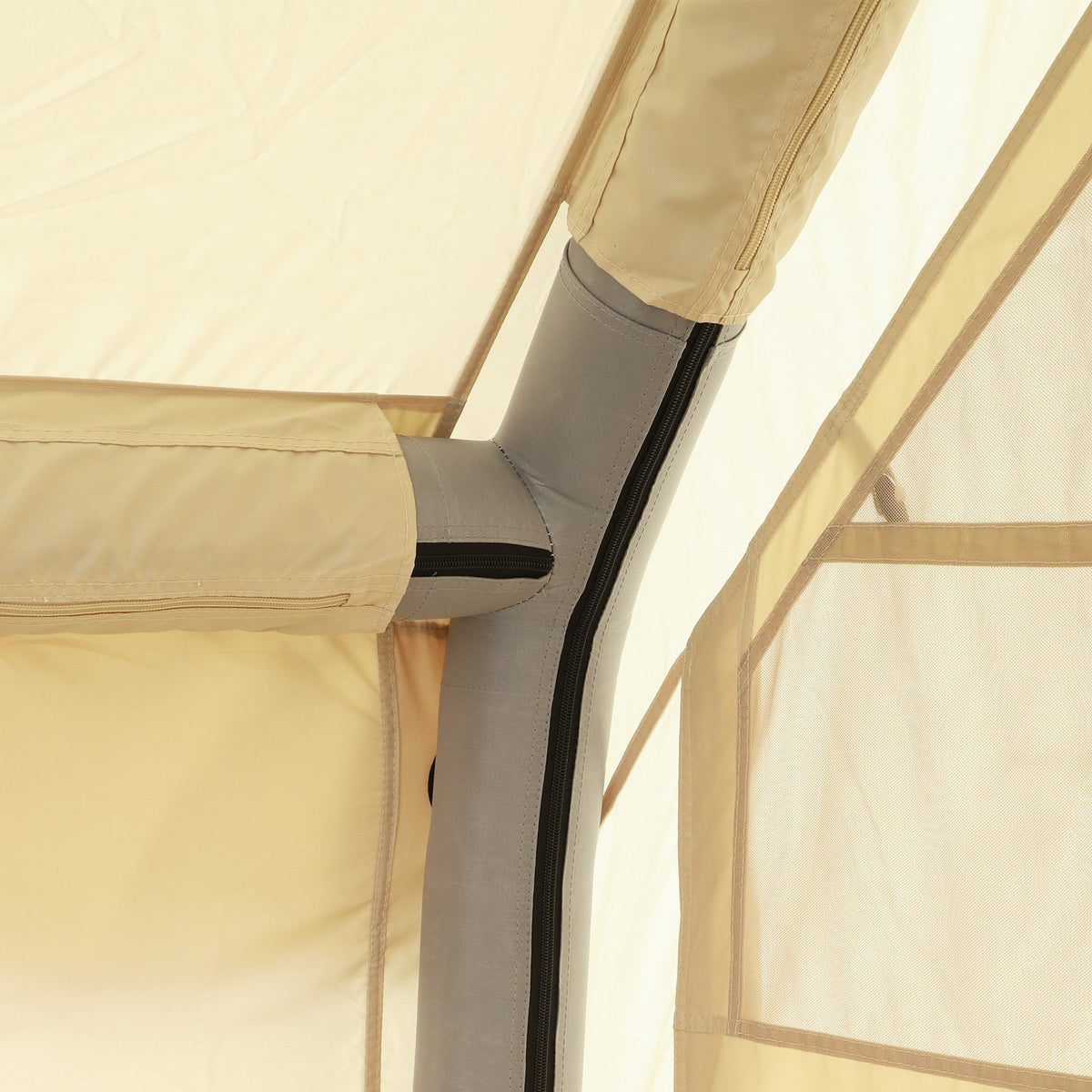 Inflatable Camping Tent Inflatable Tent with Window, Door for 3 People Family Tent with Storage Bag, Air Pump Oxford Waterproof & Windproof Glamping Tent for 4 Seasons