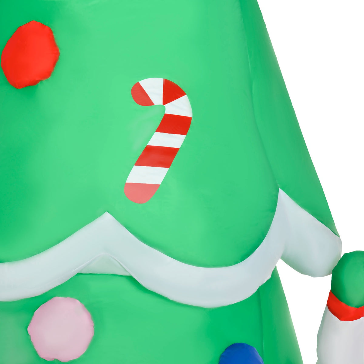 Inflatable Christmas Tree With Santa Claus Snowman And Gift Box 210 Cm Led Self-Inflating Polyester Green 144 X 125 X 210 Cm
