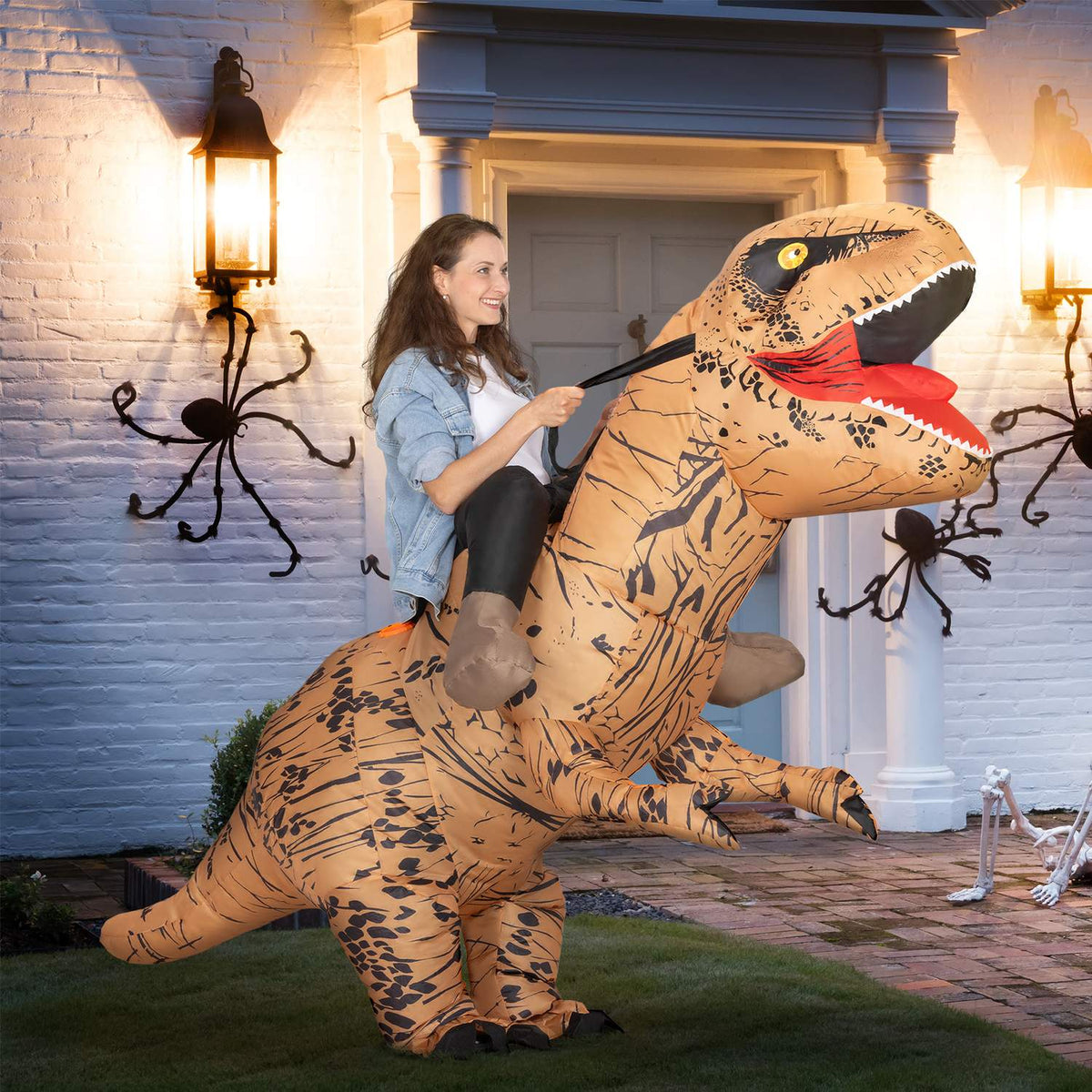 Inflatable Dinosaur Costume for Adults, T-Rex Halloween