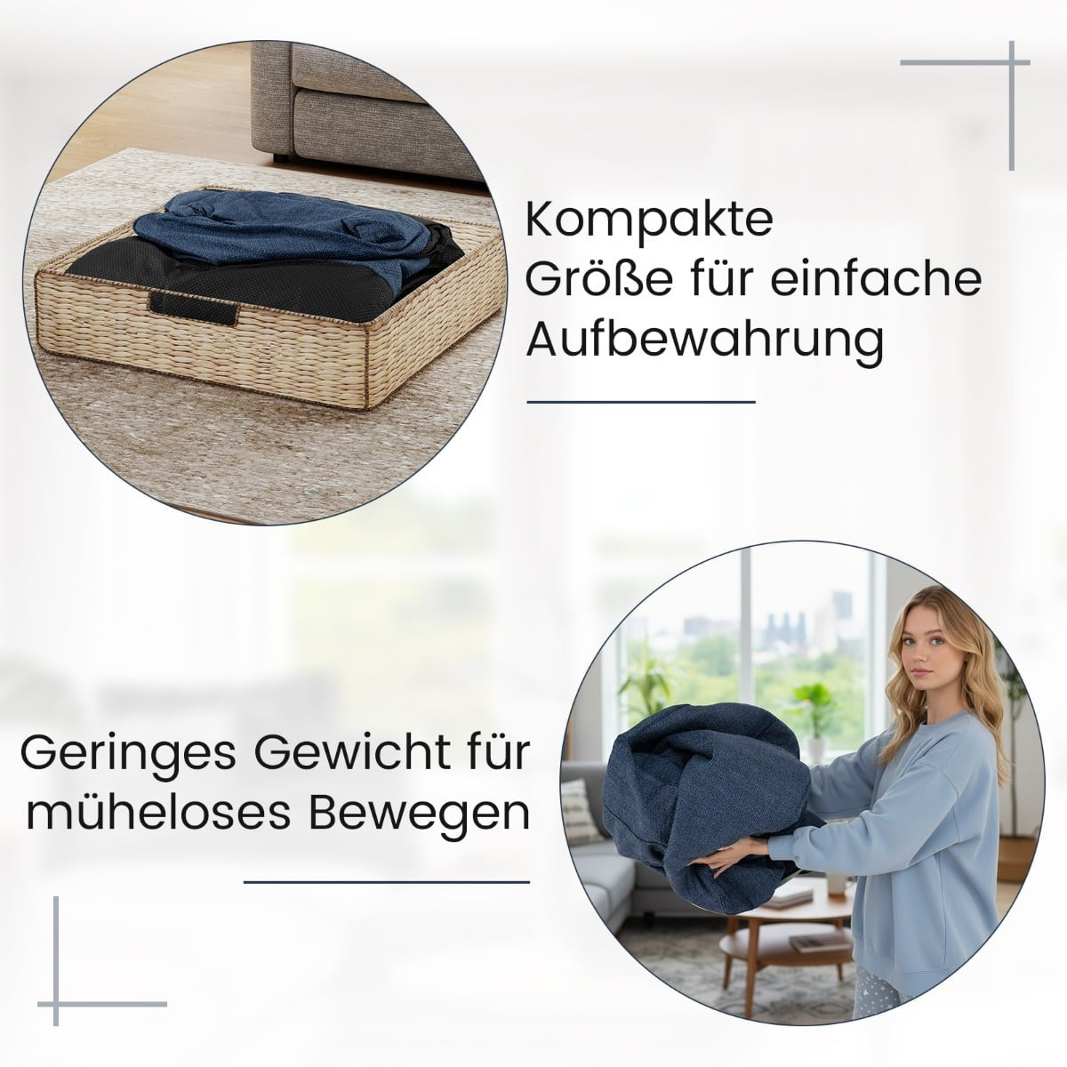 Inflatable Ergonomic Lounge Chair with Removable Cover, Blue