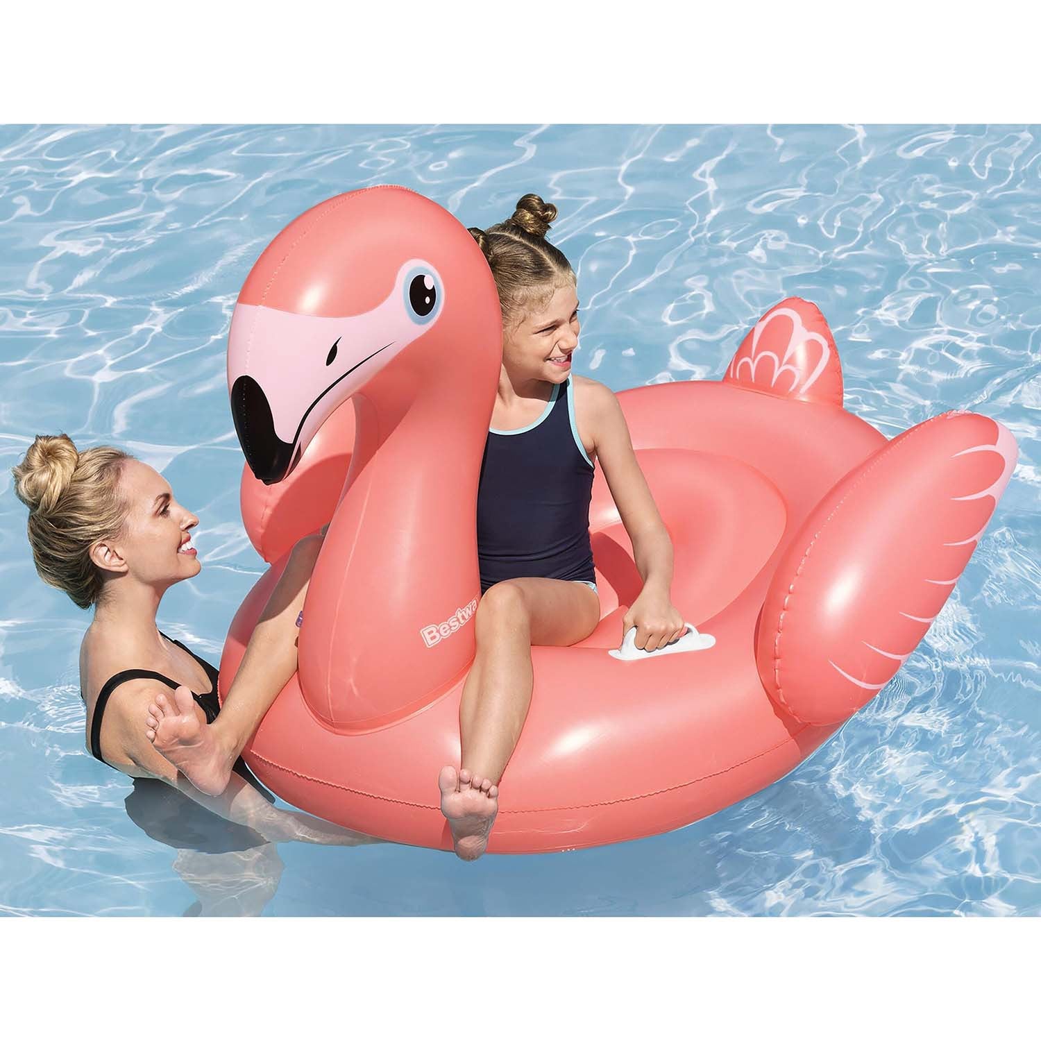 Inflatable Flamingo Pool Float, 138 x 107 cm, Kids 3+