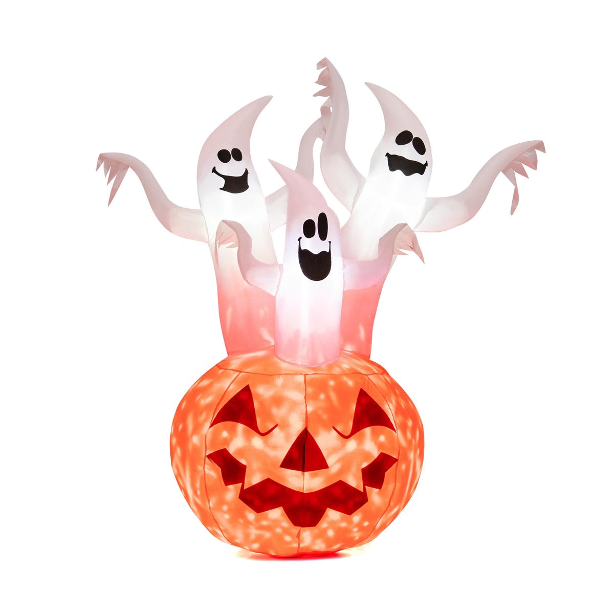 Inflatable Halloween Ghosts With Pumpkin, LED, 182 cm