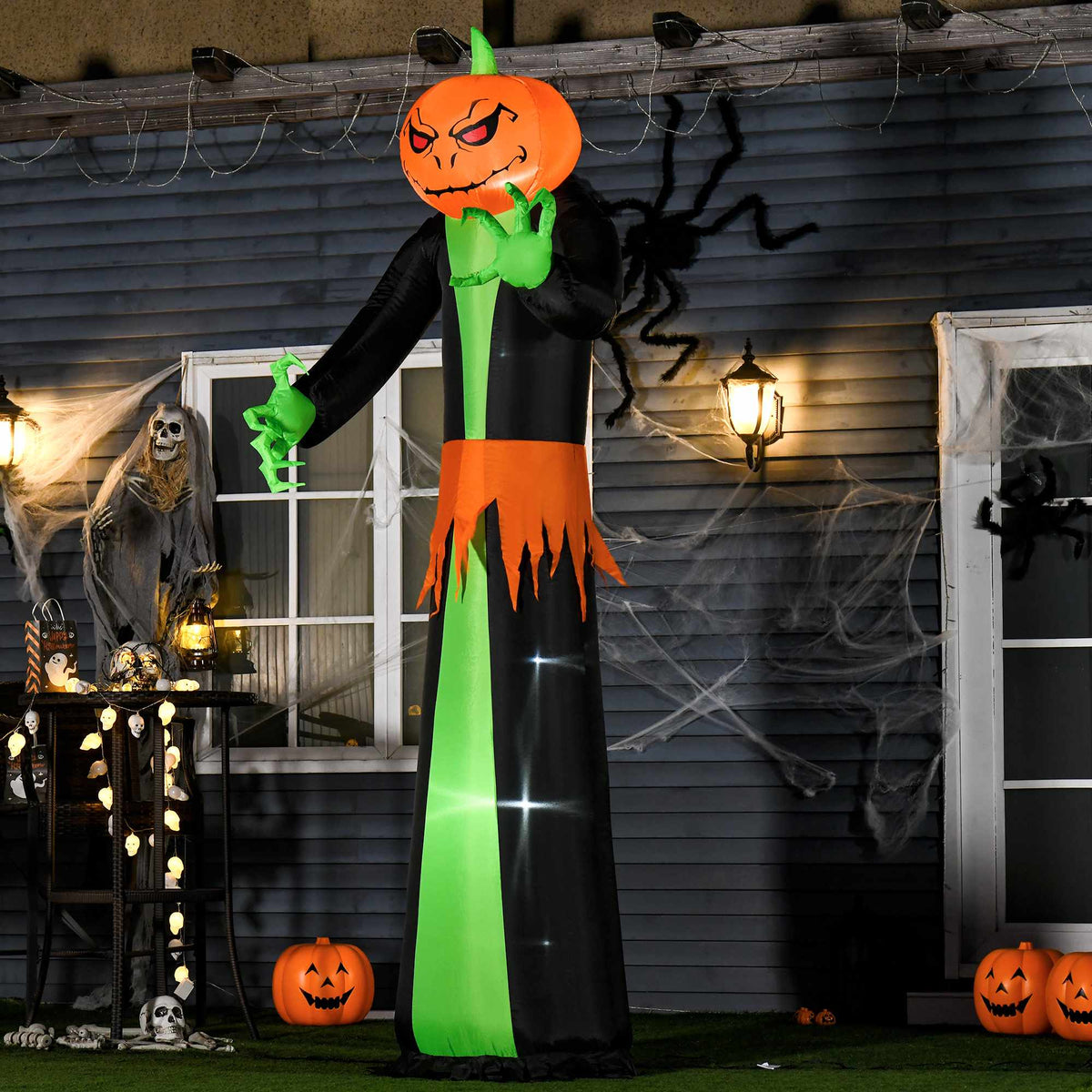 Inflatable Halloween Pumpkin with LED Lights, 2.7m