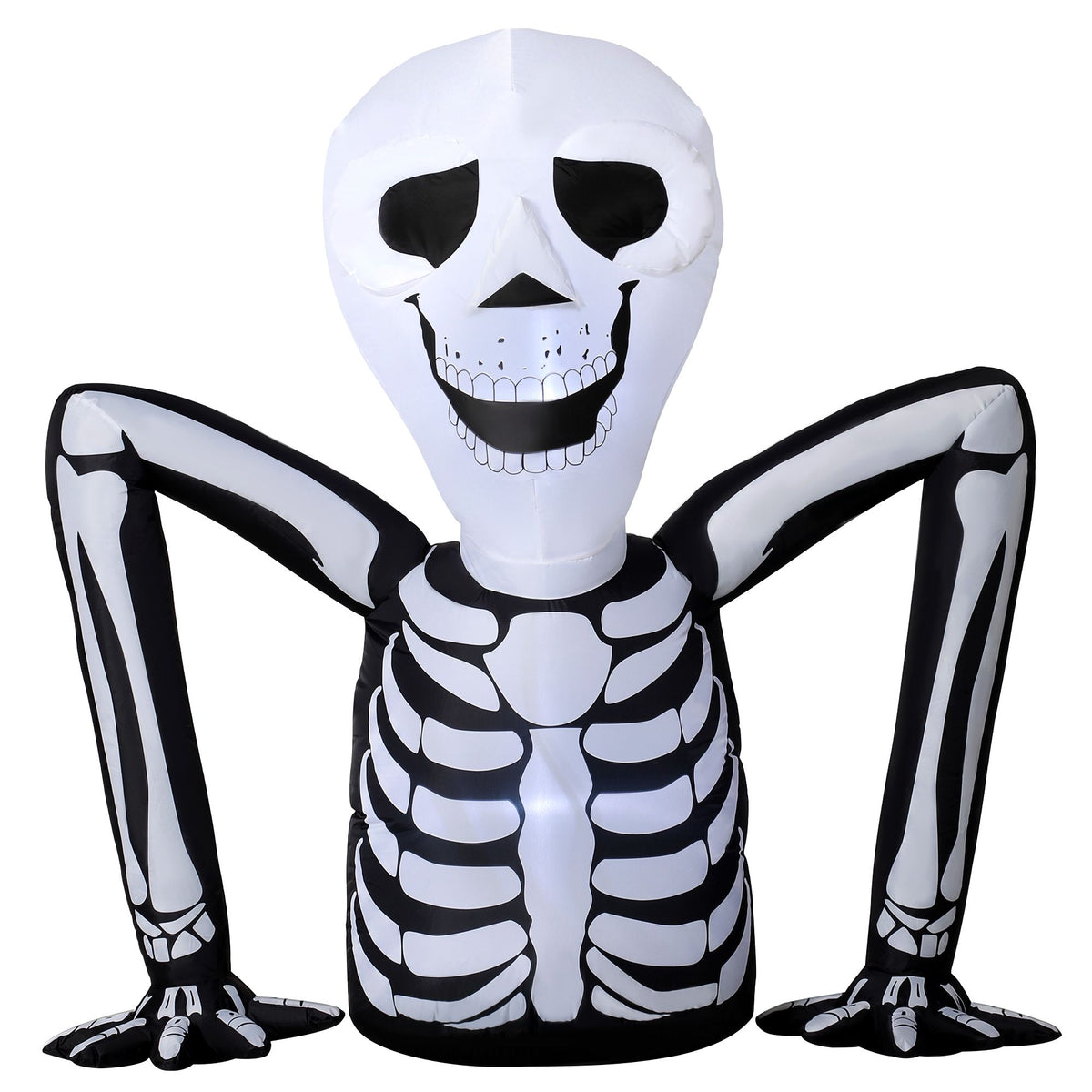 Inflatable Halloween Skeleton with LED Lights, 210T Polyester