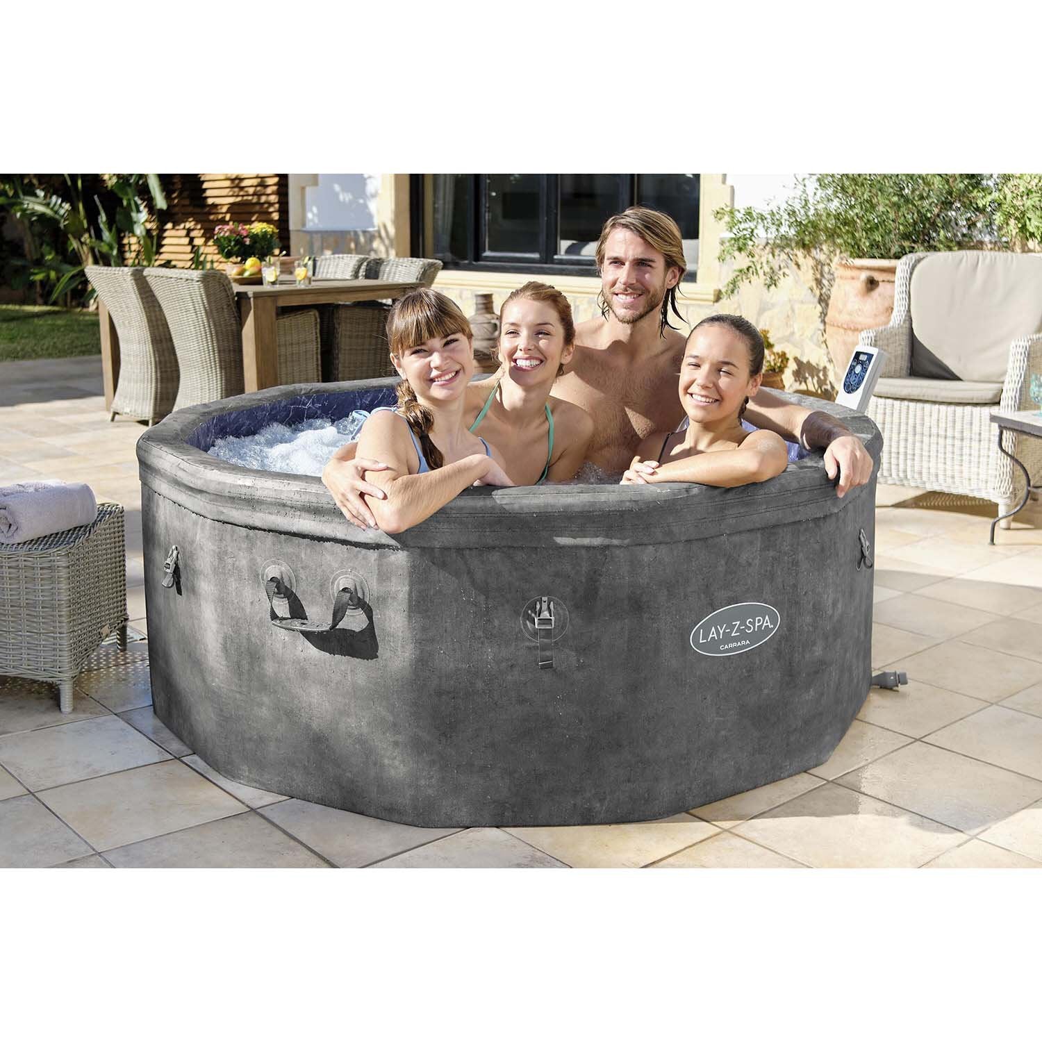 Inflatable Hot Tub, 6-Person, 140 Jets, Energy Efficient