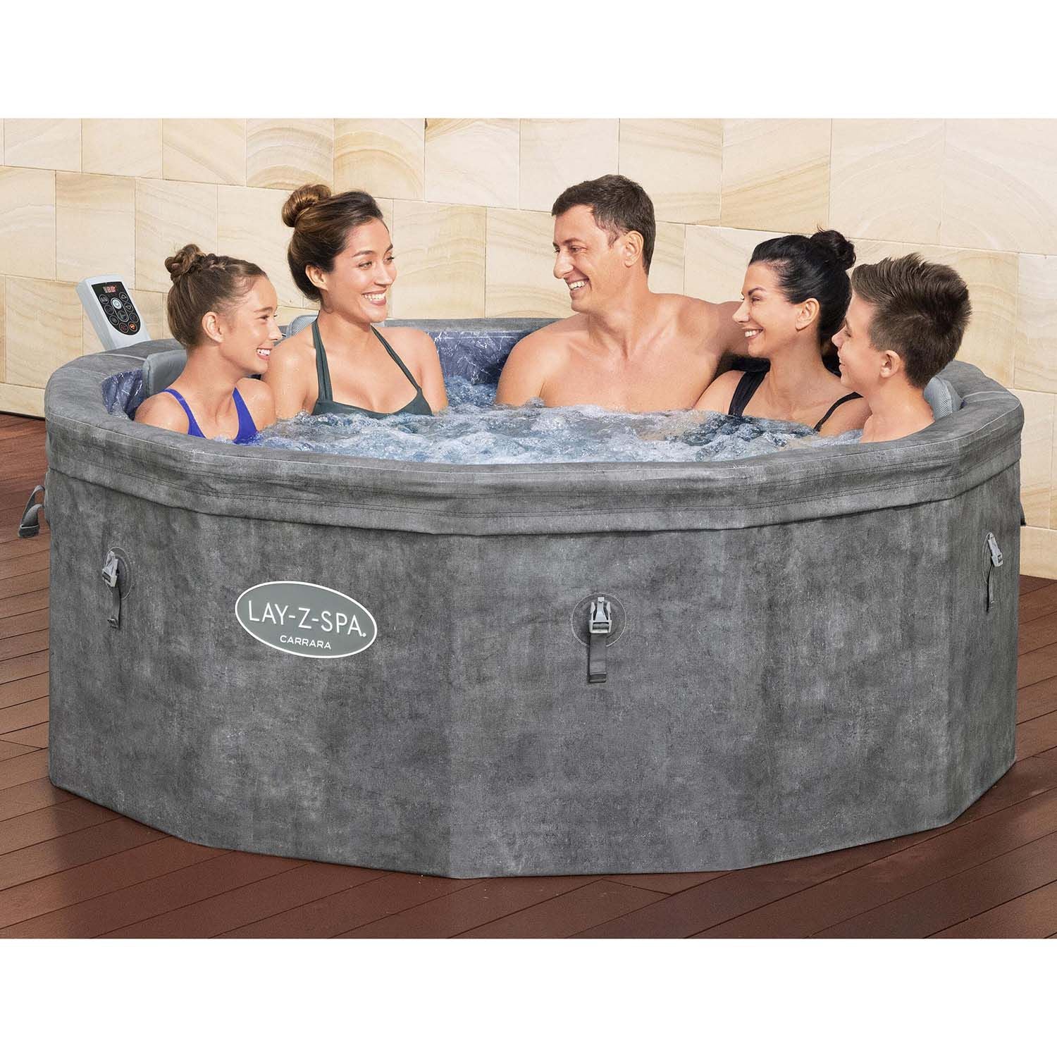Inflatable Hot Tub, 6-Person, 140 Jets, Energy Efficient