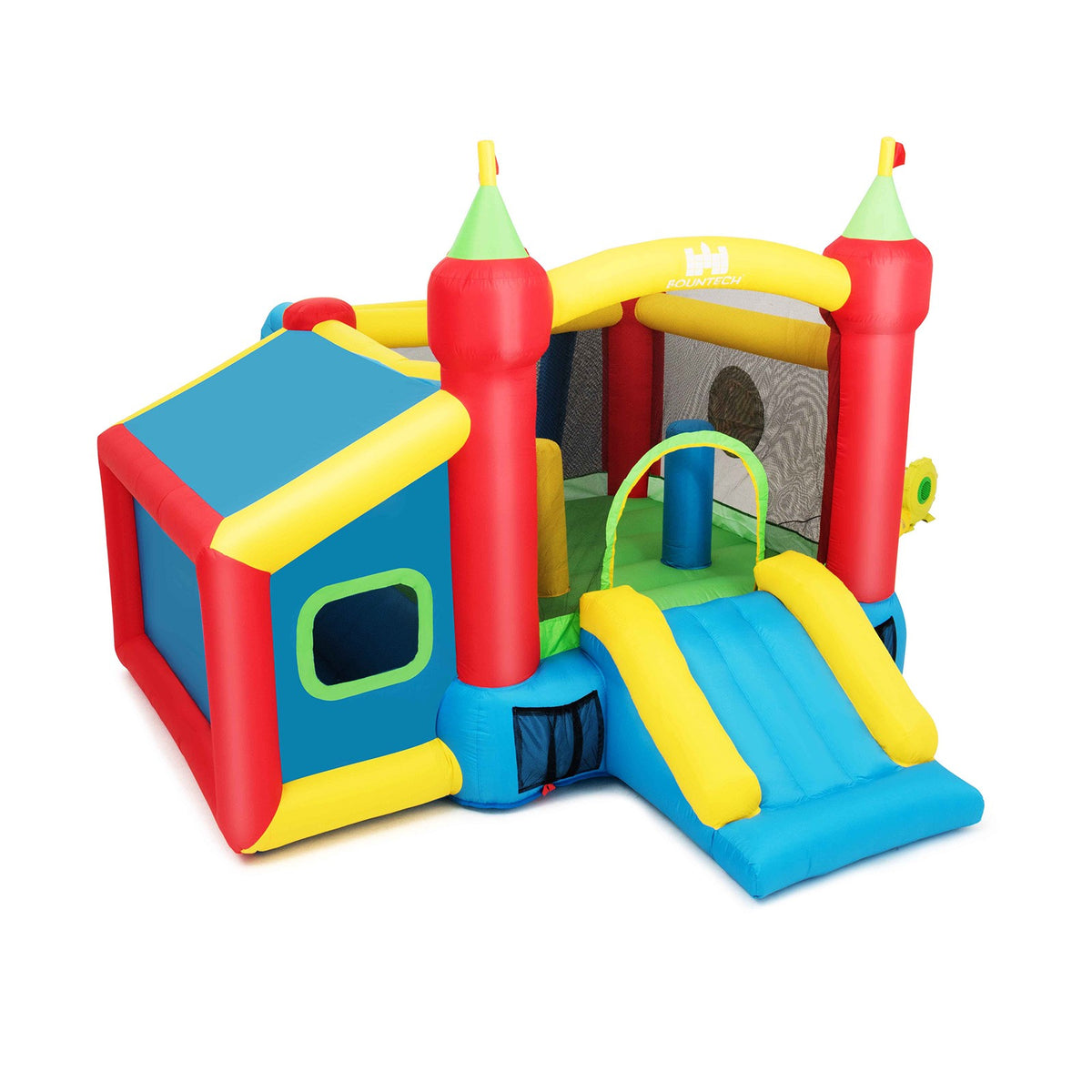 Inflatable Kids Bounce House With Slide, 100 Balls, No Blower