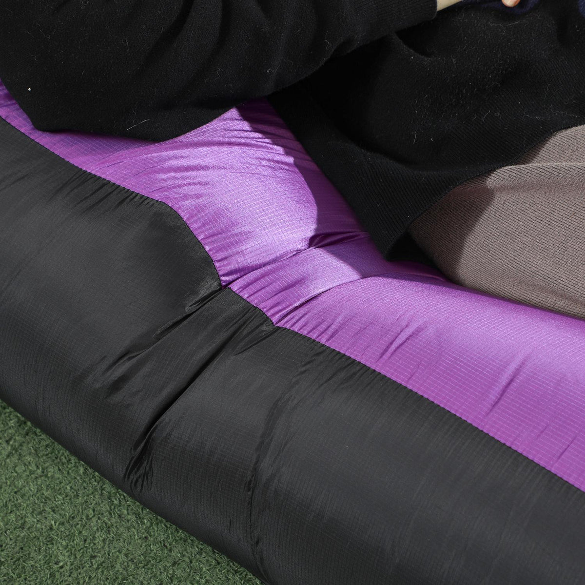Inflatable Lounger Waterproof Self-Inflatable 200Kg Carry Bag Camping Purple