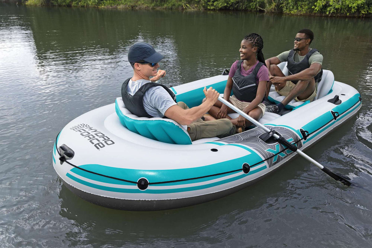 Inflatable Raft Set with Oars, Seats, Motor Mount, 3.64m