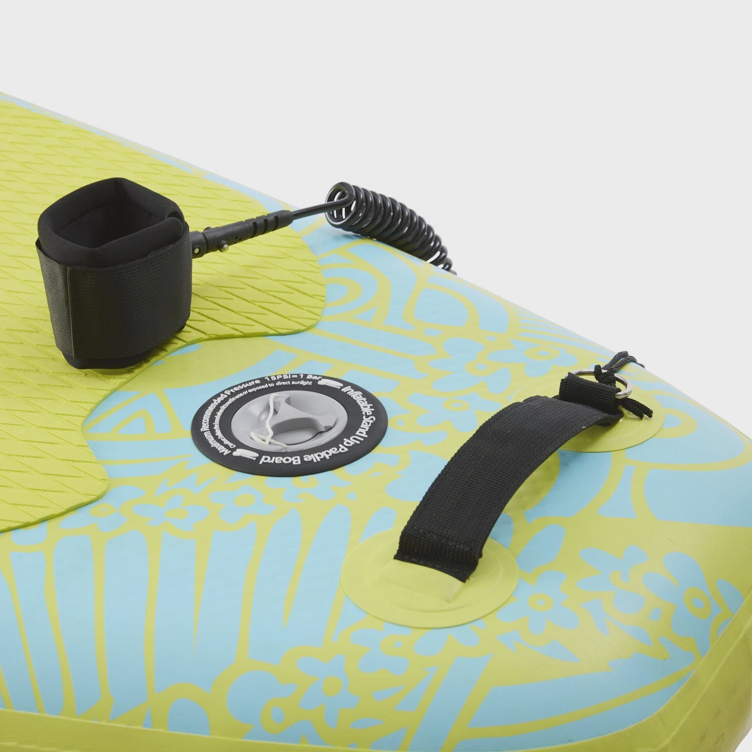 Inflatable SUP Board 335 cm, 3 Fins, Lime Yellow
