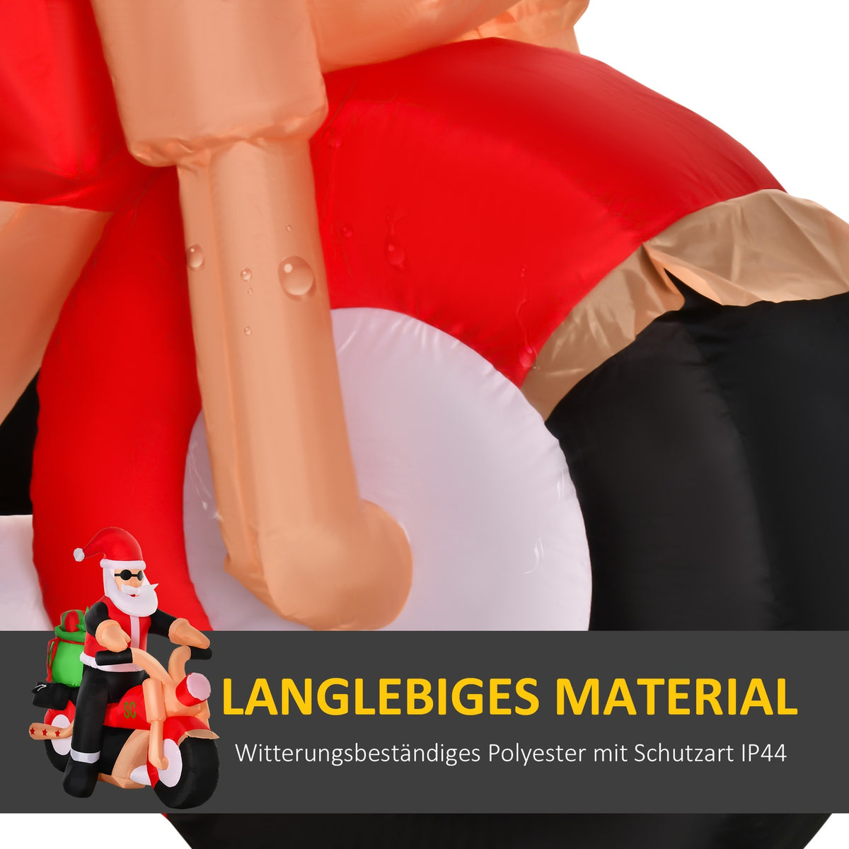 Inflatable Santa Claus Outdoor Decoration with LEDs, 1.65m