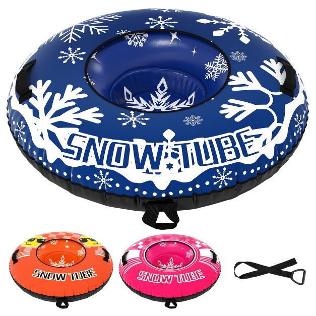Inflatable Snow Tube 42 Inch With Detachable Tow Strap