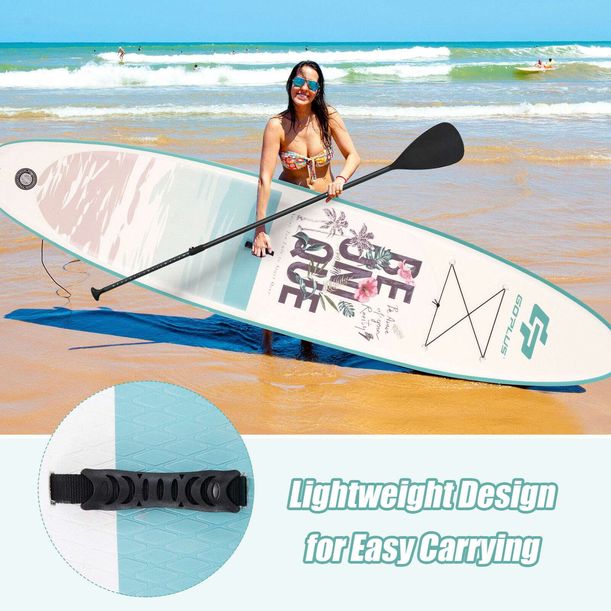Inflatable Stand Up Paddle Board 10.5 Ft With Paddle, Pump