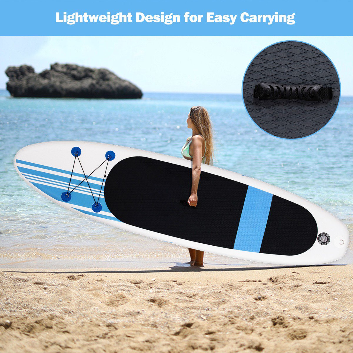 Inflatable Stand-Up Paddle Board 10'6 with Adjustable Paddle