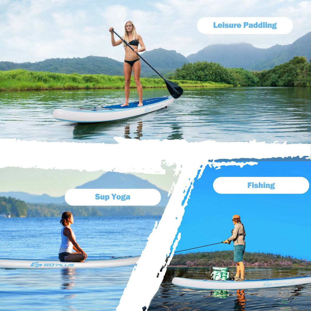 Inflatable Stand Up Paddle Board 10 Ft, Paddle, Pump, Backpack