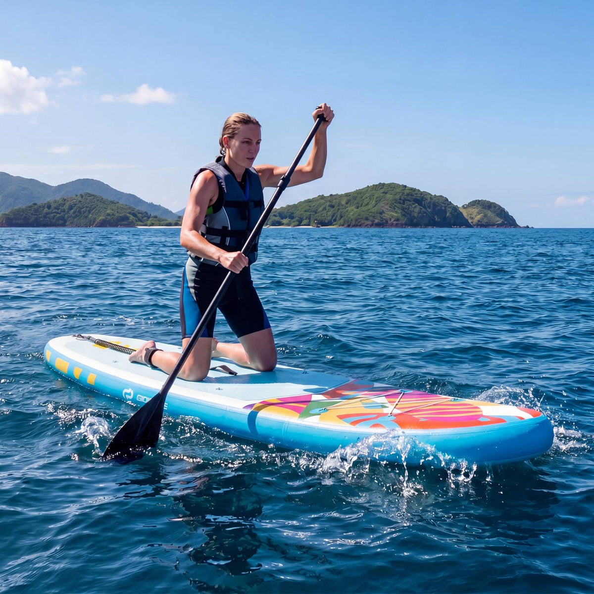 Inflatable Stand Up Paddle Board 11 Ft, Backpack, Kayak Rings