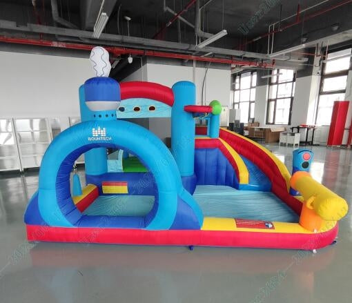 Inflatable Water Slide, Train Theme, Pool, No Blower