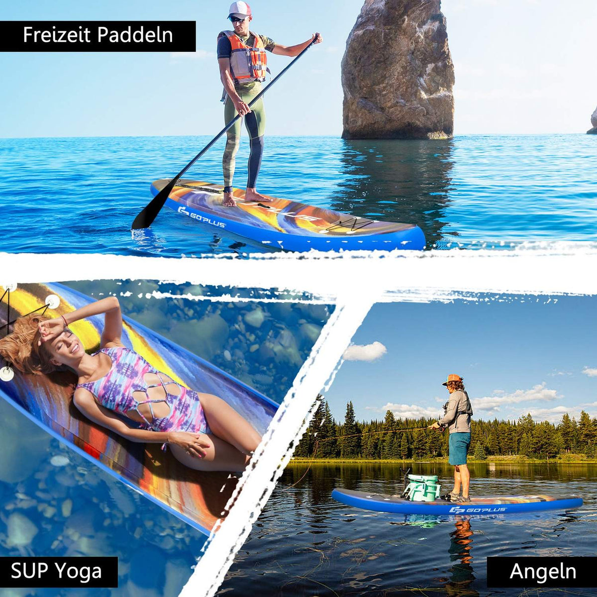 Inflatable stand up surfboard widened board 320 x 76 x 15 cm starry sky pattern colorful